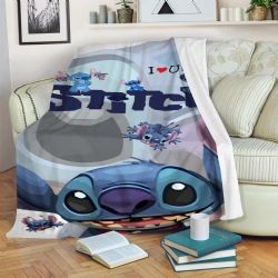 JETÉE STITCH I LOVE YOU (COUVERTURE) 4 PIEDS X 5 PIEDS